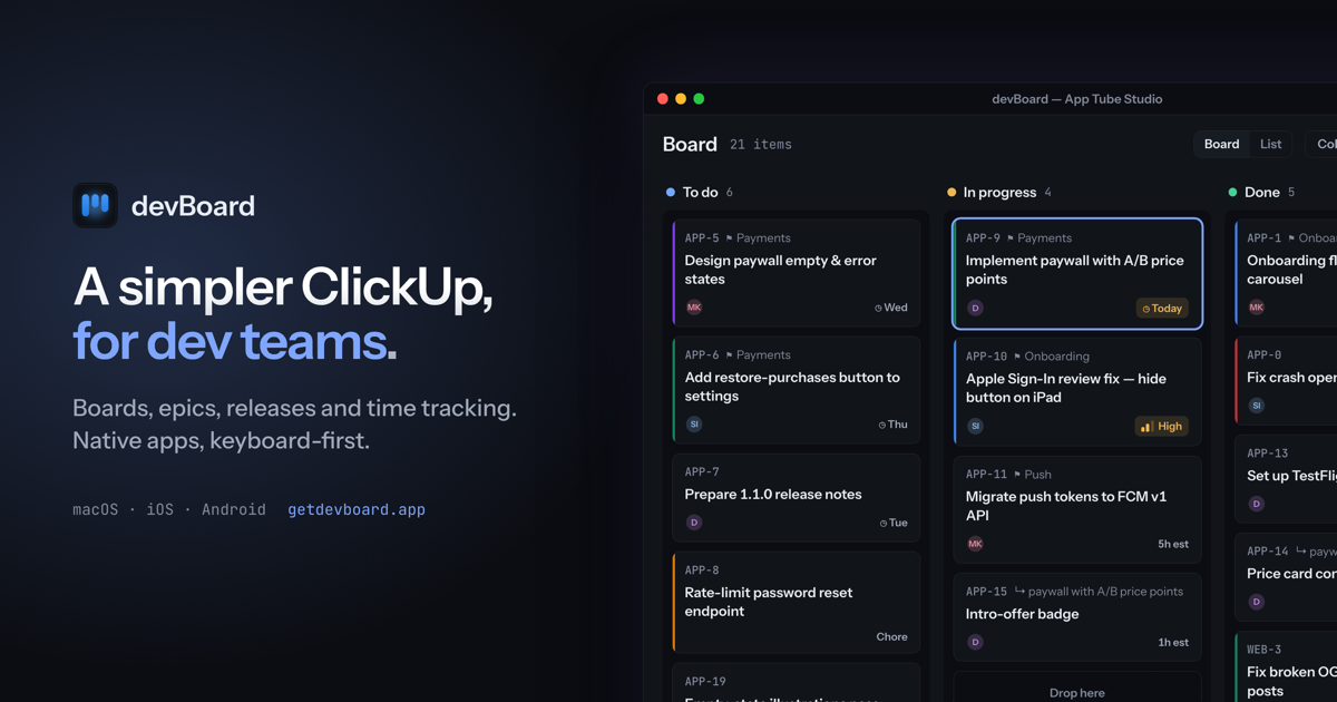 DevBoard preview